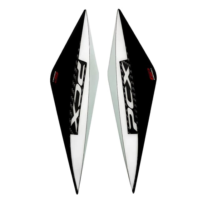 GPK front side 3D stickers compatible with Honda PCX 125 / 150 2018-2020 white / carbon (pair)