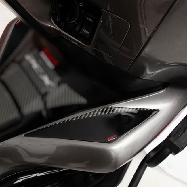 GPK front side 3D stickers compatible with Honda PCX 125 / 150 2018-2020 black / carbon (pair)