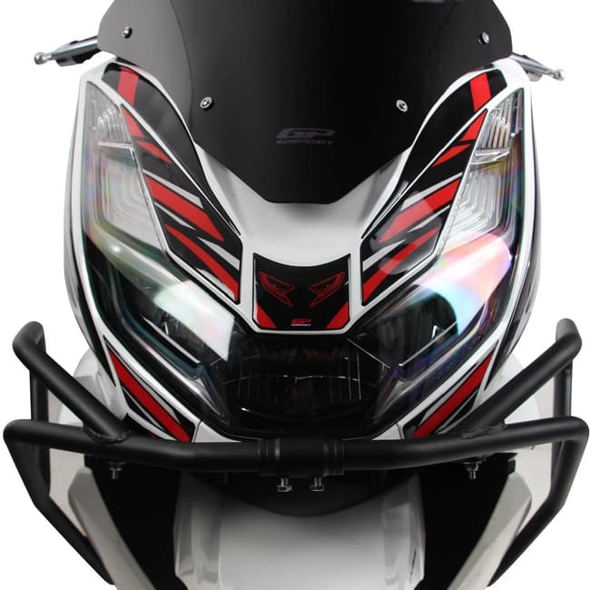 GPK frontal stickers set compatible with Honda PCX125 2021-2024 black-red