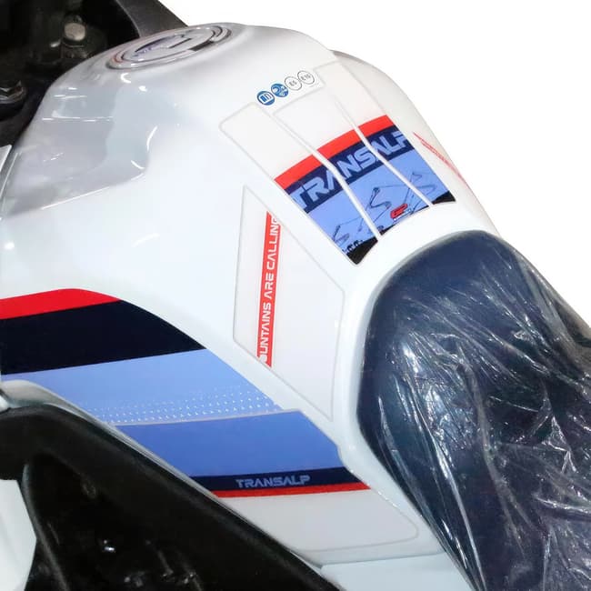 GPK tank pad 3D set compatible with Honda XL750 Transalp 2023-2025 white-blue-red