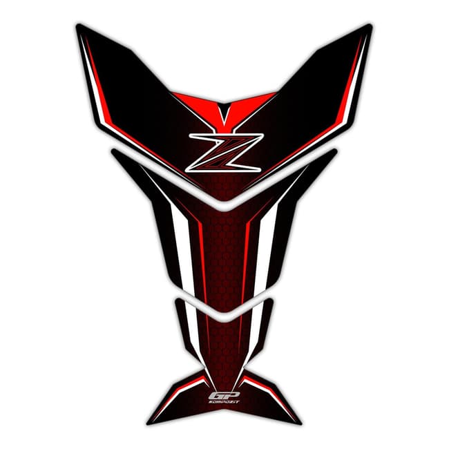 GPK tank pad 3D compatible with Kawasaki Z750 / Z1000 / Z650 / Z900 / Z800 / Z400 / Z300 2007-2025 red
