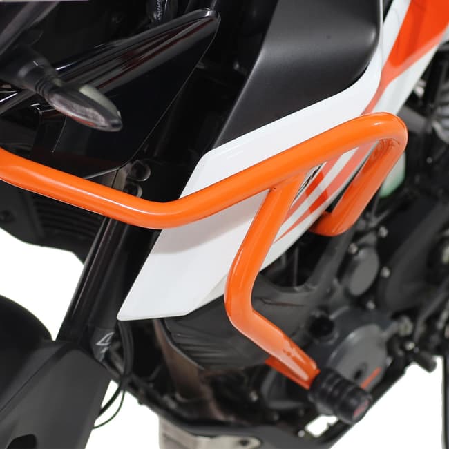 GPK engine guard with crash pads compatible with KTM 125 / 250 / 390 Adventure 2020-2024 orange