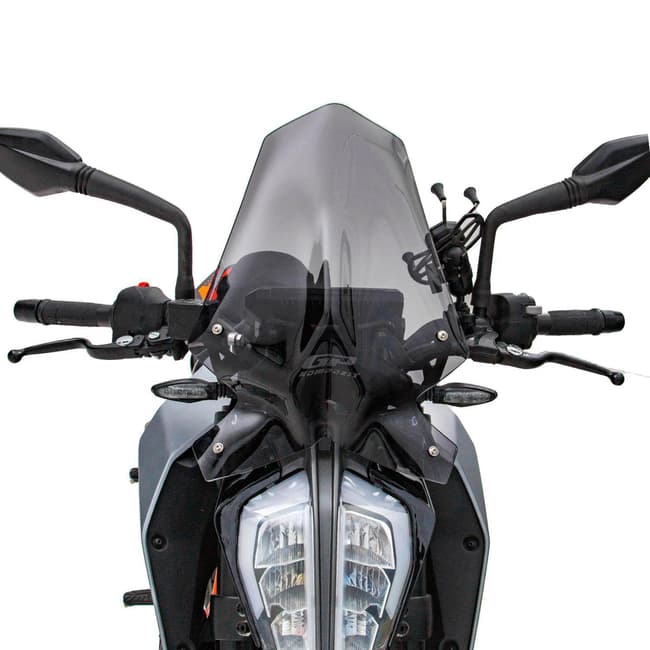 Pare-brise GPK compatible avec KTM Duke 390 2017-2023 46 cm (fumé)
