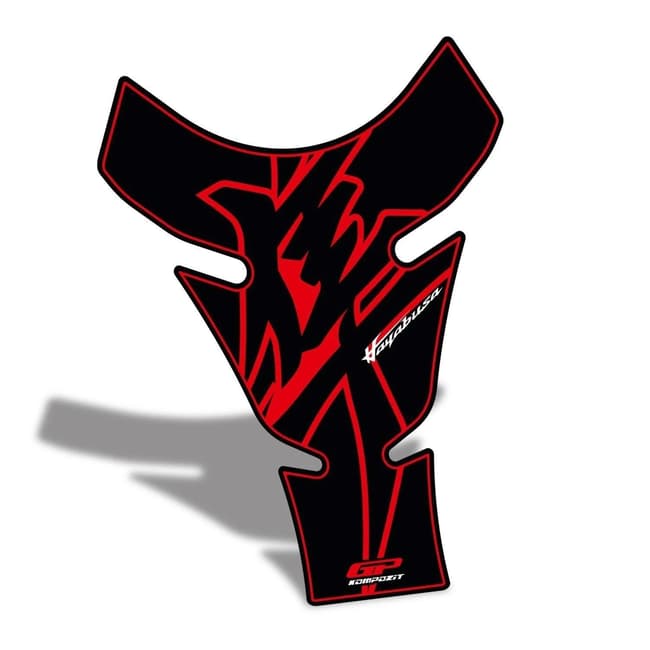 Protection de réservoir GPK 3D compatible avec Suzuki GSXR 1300 Hayabusa 1999-2023 noir / rouge