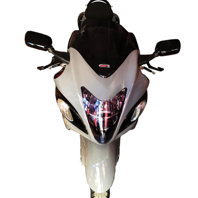 Pare-brise GPK compatible avec Suzuki GSXR 1300 Hayabusa 2008-2016 38cm (noir)