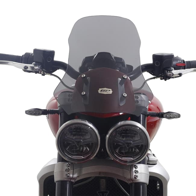 GPK vindruta kompatibel med Triumph Rocket 3 R / GT 2010-2024 46cm (rök)
