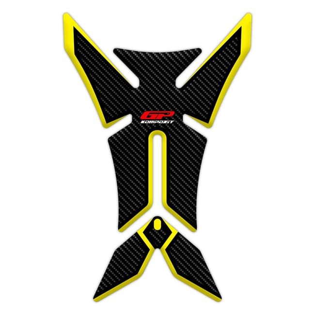 Protège-réservoir universel GPK 3D carbone/jaune