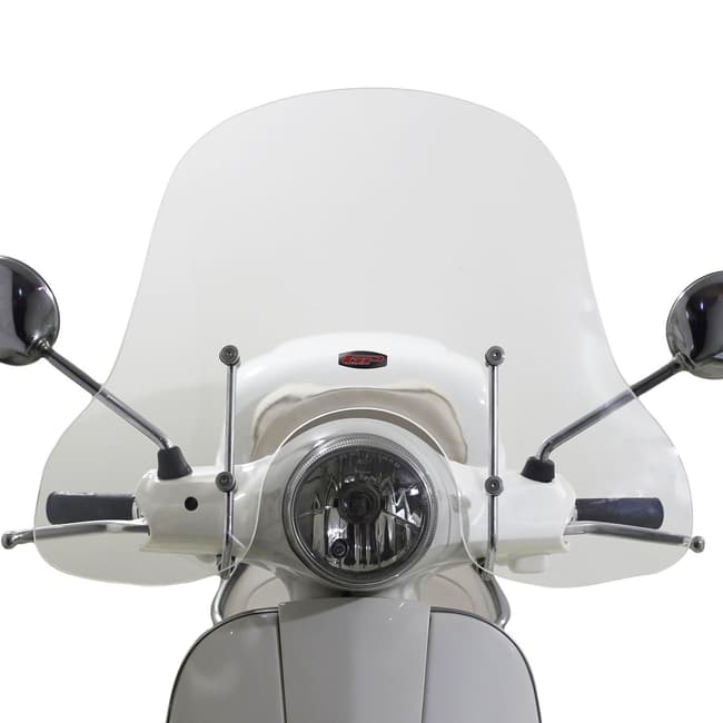 GPK Windschutzscheibe kompatibel mit Piaggio Vespa Primavera 50 / 125 / 150 54cm (transparent)