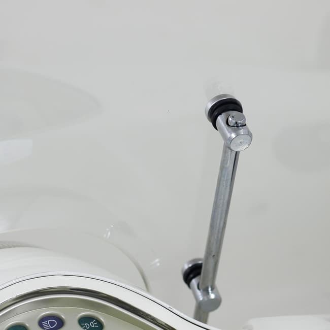 GPK Windschutzscheibe kompatibel mit Piaggio Vespa Primavera 50 / 125 / 150 54cm (transparent)