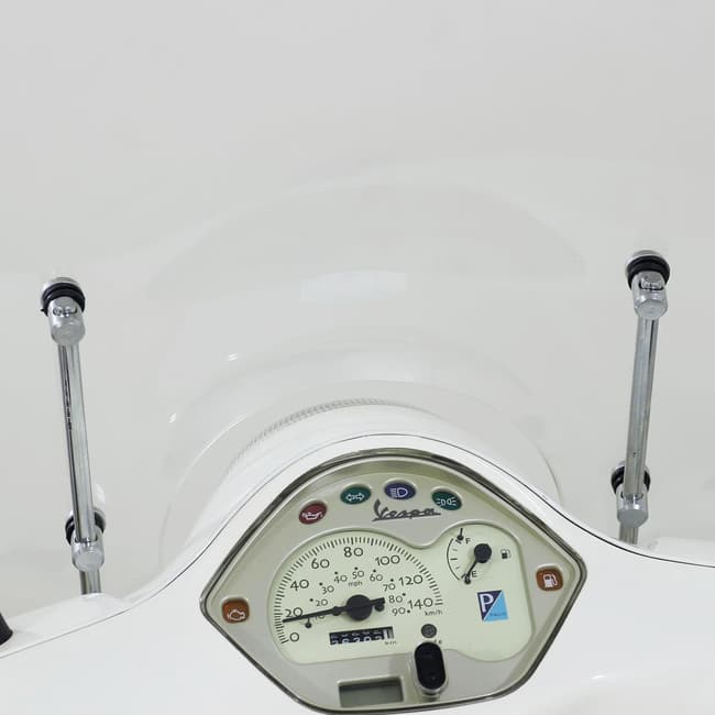 GPK Windschutzscheibe kompatibel mit Piaggio Vespa Primavera 50 / 125 / 150 54cm (transparent)