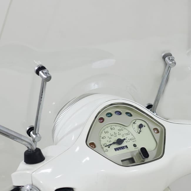 GPK Windschutzscheibe kompatibel mit Piaggio Vespa Primavera 50 / 125 / 150 54cm (transparent)