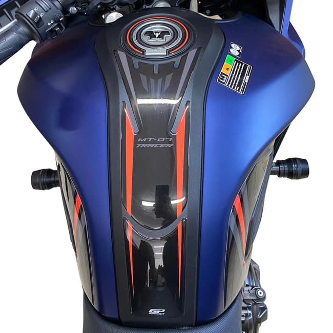 Set de protections de réservoir GPK 3D compatible avec Yamaha Tracer 700 2016-2019 rouge (type 2)
