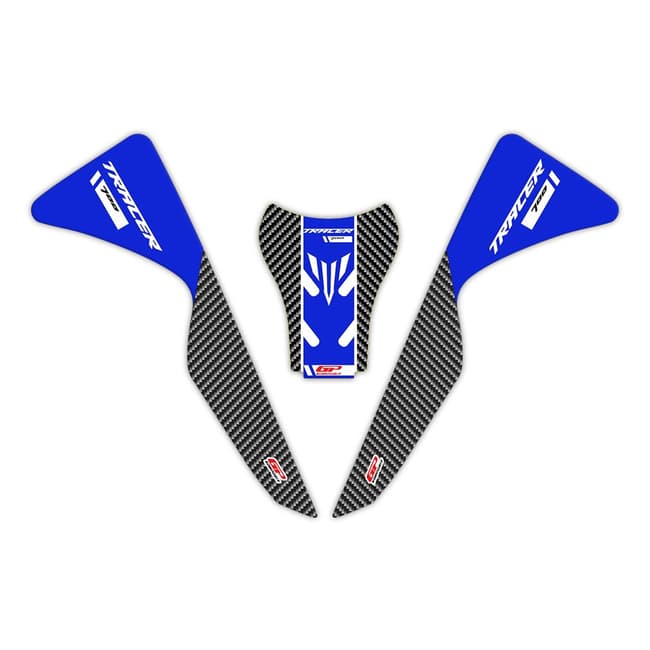 Protections de réservoir GPK 3D compatibles avec Yamaha Tracer 700 2020-2024 bleu