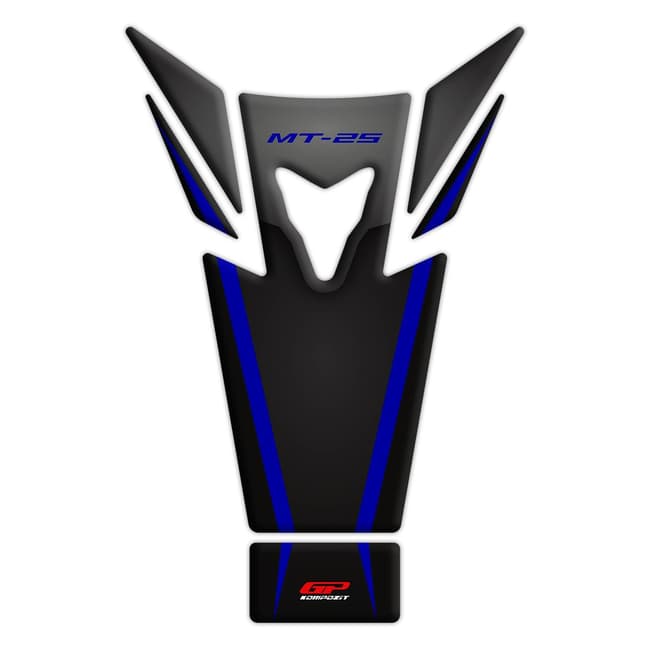 GPK tank pad 3D set compatible with Yamaha MT-25 2015-2019 blue