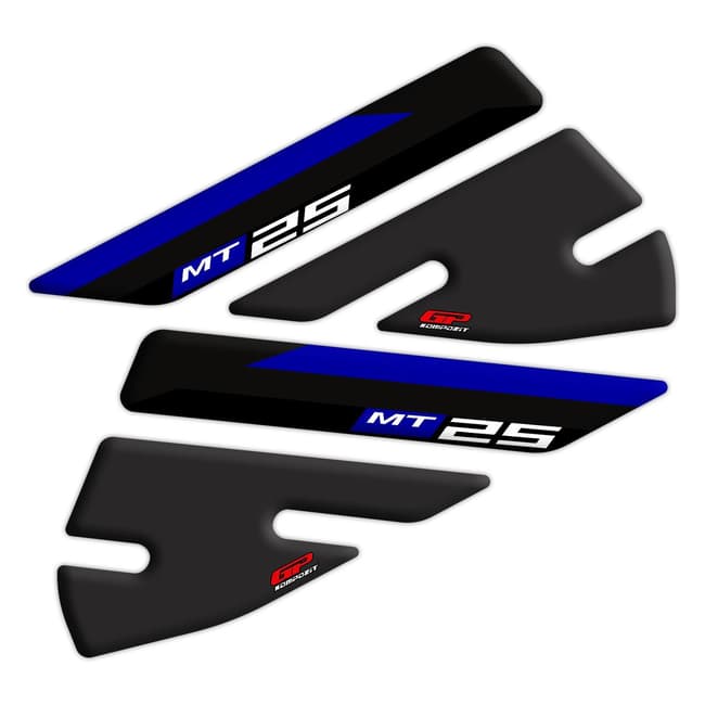 GPK tank pad 3D set compatible with Yamaha MT-25 2015-2019 blue