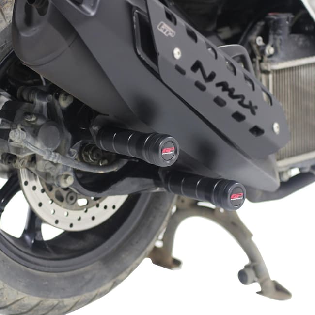 GPK exhaust crash protectors compatible with Yamaha NMAX 125 / 155 2015-2025