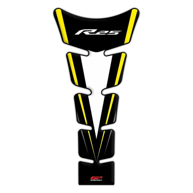 GPK tank pad 3D set compatible with Yamaha YZF-R25 2015-2018 yellow