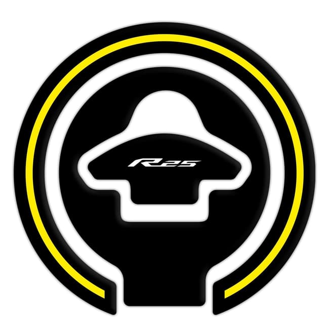 GPK tank pad 3D set compatible with Yamaha YZF-R25 2015-2018 yellow