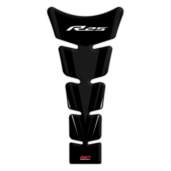 GPK tank pad 3D set compatible with Yamaha YZF-R25 2015-2018 black