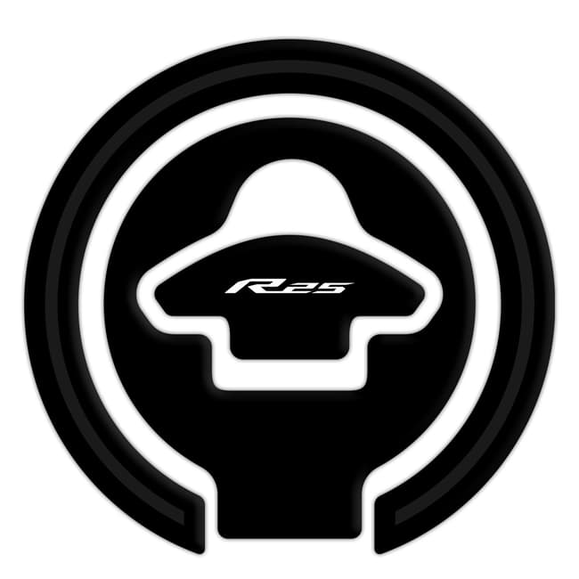 GPK tank pad 3D set compatible with Yamaha YZF-R25 2015-2018 black