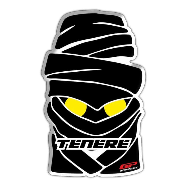GPK 3D pad compatible with Yamaha Tenere 700 / Super Tenere 1200 15 x 10cm black / yellow
