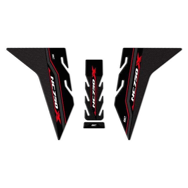 GPK tank pad 3D set compatible with Honda NC750X 2021-2024 black / red