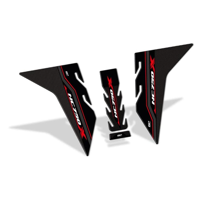 GPK tank pad 3D set compatible with Honda NC750X 2021-2024 black / red