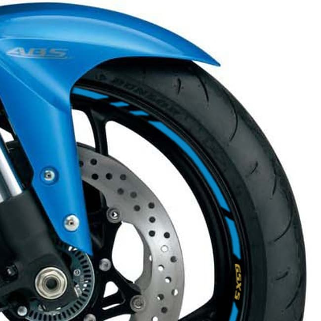 Wheel rim stripes with logos compatible with Suzuki GSX-S 750 / 1000 