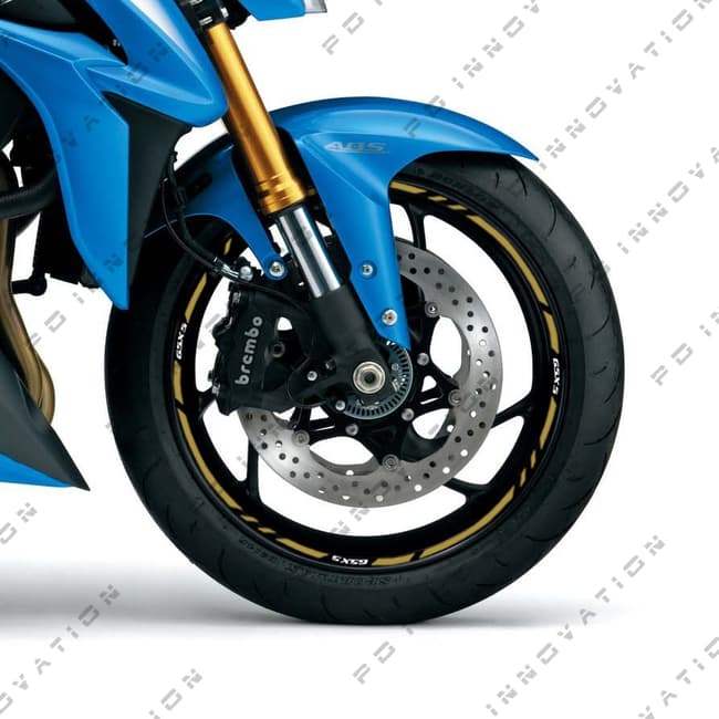 Wheel rim stripes with logos compatible with Suzuki GSX-S 750 / 1000 