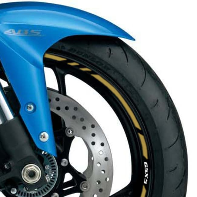 Wheel rim stripes with logos compatible with Suzuki GSX-S 750 / 1000 