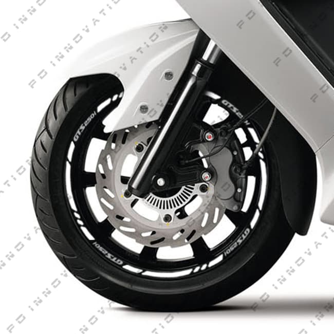 Paski na felgi z logo pasujące do SYM GTS250i 