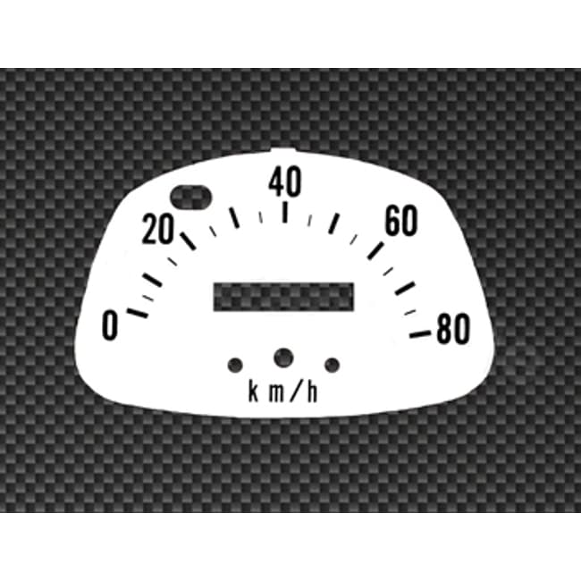 White tachometer gauge compatible with Honda DAX / ST70 1981-1994