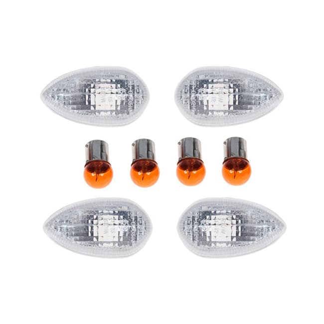 WFO transparent turn signal lenses set compatible with Yamaha TDM 900 2002-2011 / FZ6 Fazer 2004-2009 / FZ1 Fazer 2006-2015 / YZF-R6 2002-2005 / YZF-R1 2001-2006