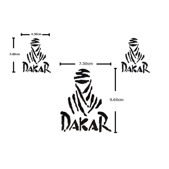 Dakar çıkartmaları siyah mat ayarla