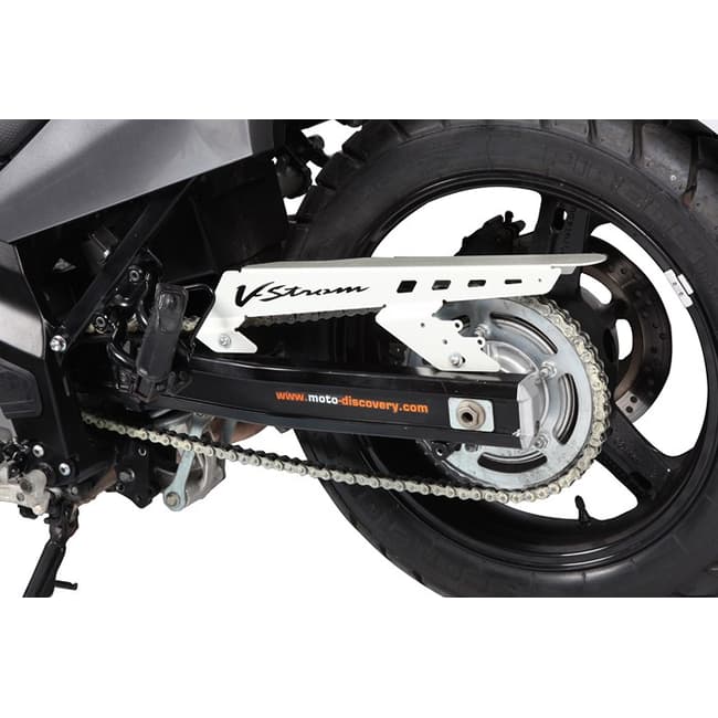 Chain guard compatible with Suzuki V-Strom DL650 2017-2023 silver