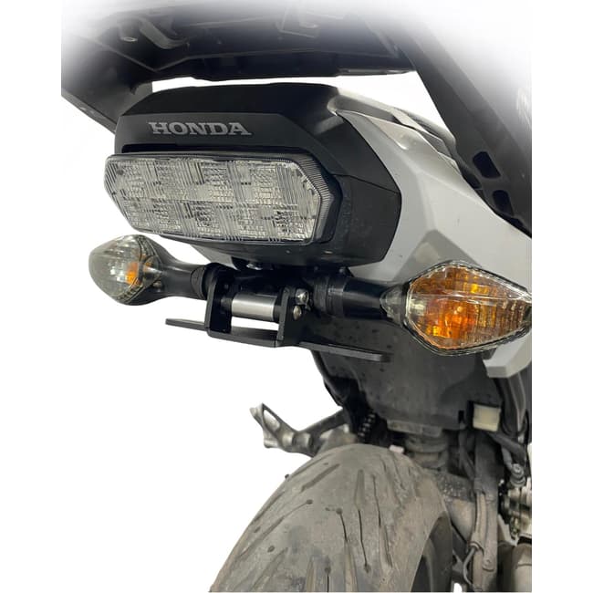 GREF license plate holder compatible with Honda NC750X / NC750S / NC750D Integra 2016-2020 (with flip-up button)