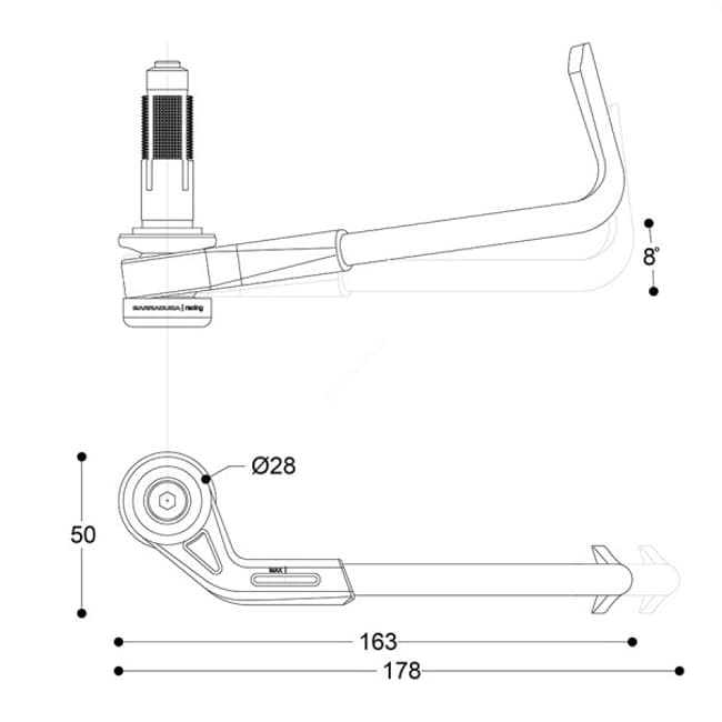 Barracuda B-Lux brake / clutch lever protection green (1 piece)