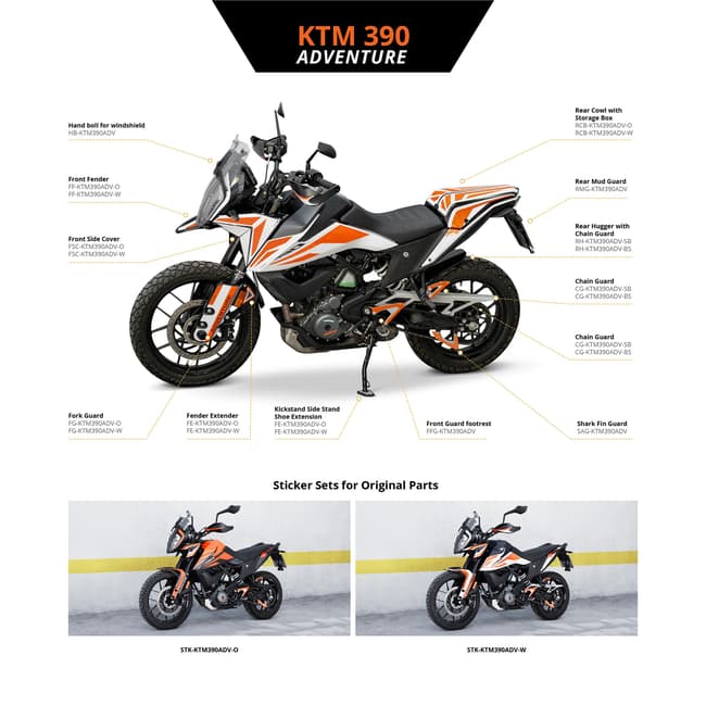 Windscreen adjuster compatible with KTM 390 Adventure 2020