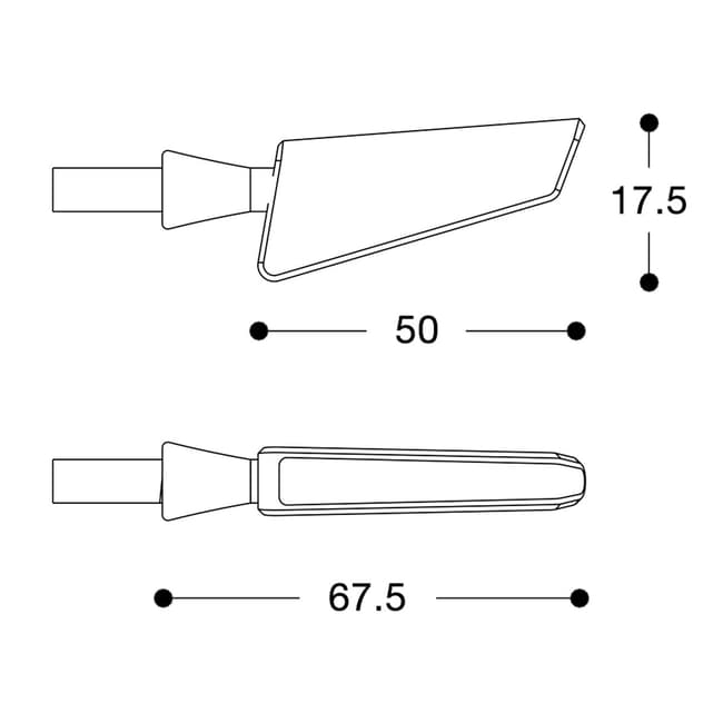 Barracuda SQ-LED B-Lux sequential indicators black (pair)