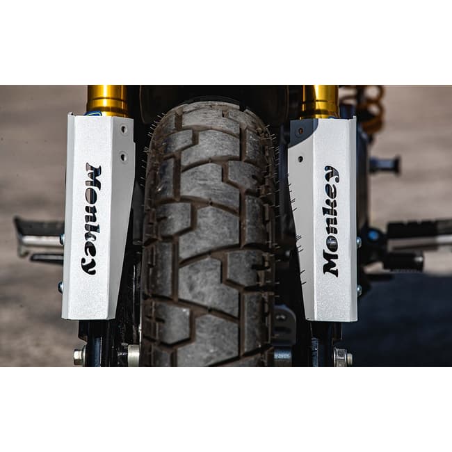 Fork guards compatible with Honda Monkey 125 2019-2025 silver