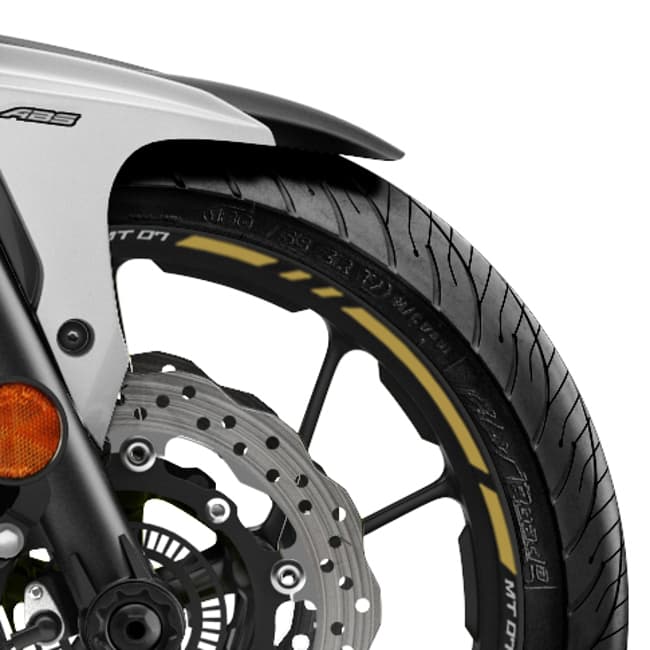 Bandes de jantes avec logos compatibles avec Yamaha MT-07 