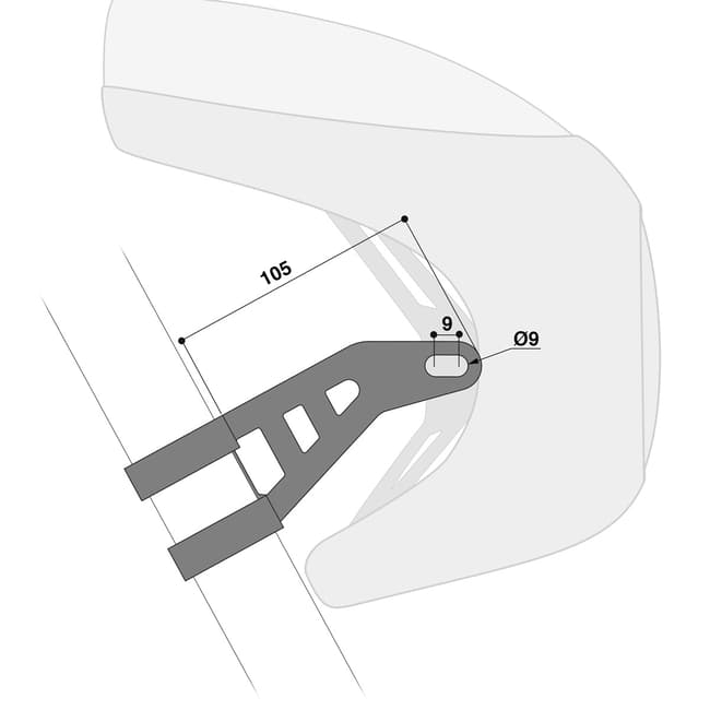Barracuda universal headlight brackets (long) 38-39mm