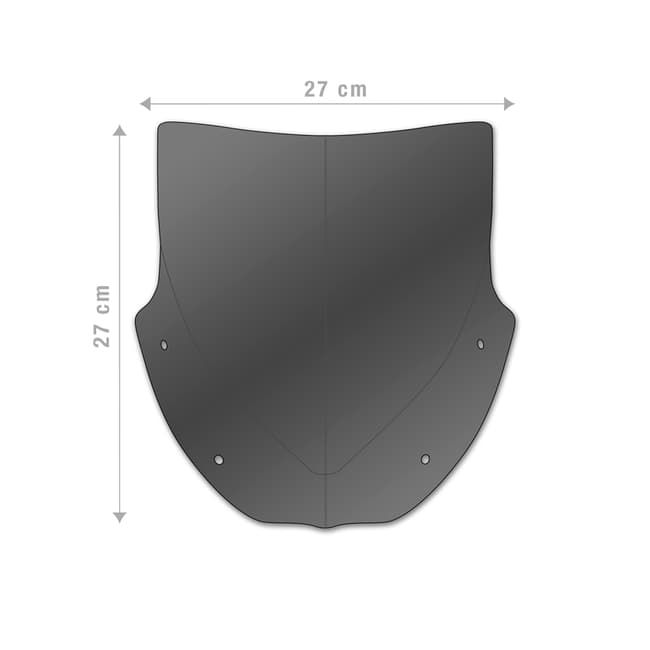 Barracuda windshield compatible with KTM Duke 790 2018-2020