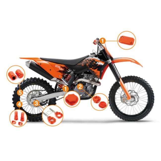 Kit tout-terrain Accossato compatible avec Husqvarna 125TC 2016-2017 / 250TC 2016-2017 / 250FC 2016-2017 / 350FC 2016-2017 