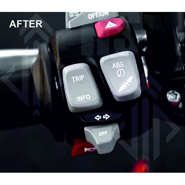 Control switch replacement decals compatible with BMW R1200GS LC / F850GS / F750GS / R1200RS / R1200R / F900R / F900XR 2013-2019
