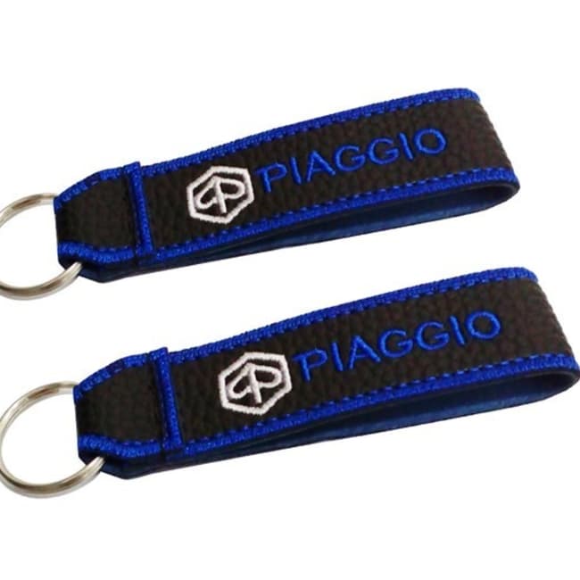 Doppelseitiger Schlüsselanhänger mit Lanyard, kompatibel mit Piaggio (1 Stk.)