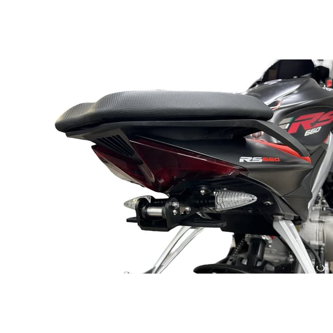 Support de plaque d'immatriculation GREF compatible avec Aprilia RS 660 2021-2024 (avec bouton relevable)
