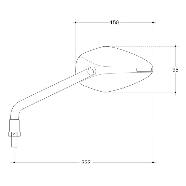 Barracuda Ego handlebar mirrors carbon
