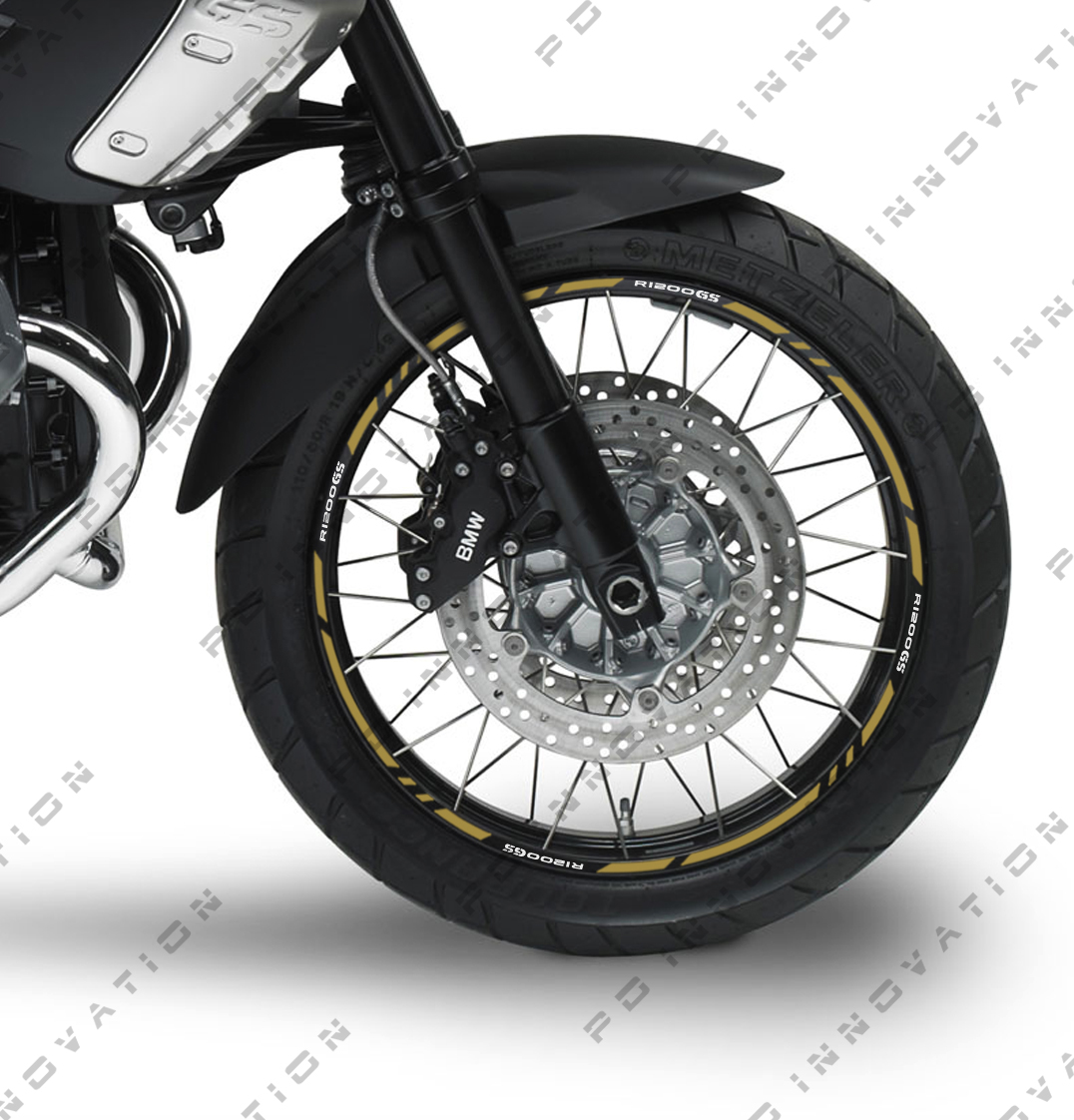Wheel rim stripes with logos compatible with BMW R1200GS / Adv. 