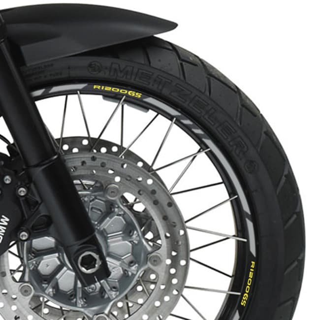 Wheel rim stripes with logos compatible with BMW R1200GS / Adv. 